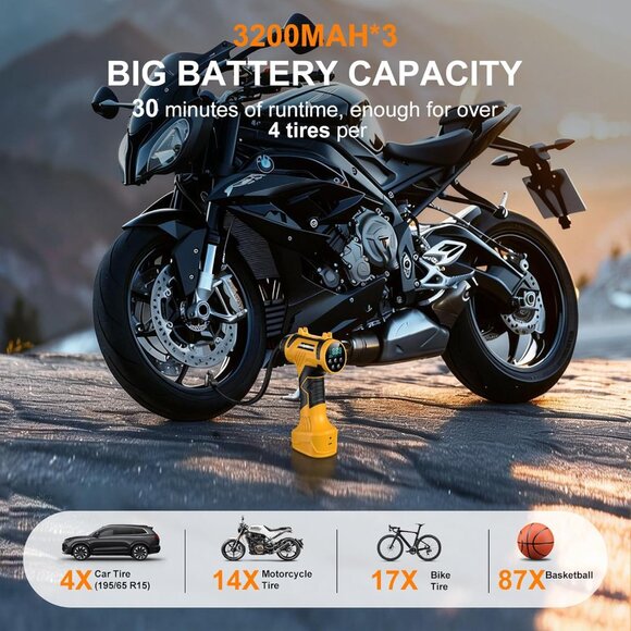 Tire Inflator Portable Air Compressor - Picture 4 of 12